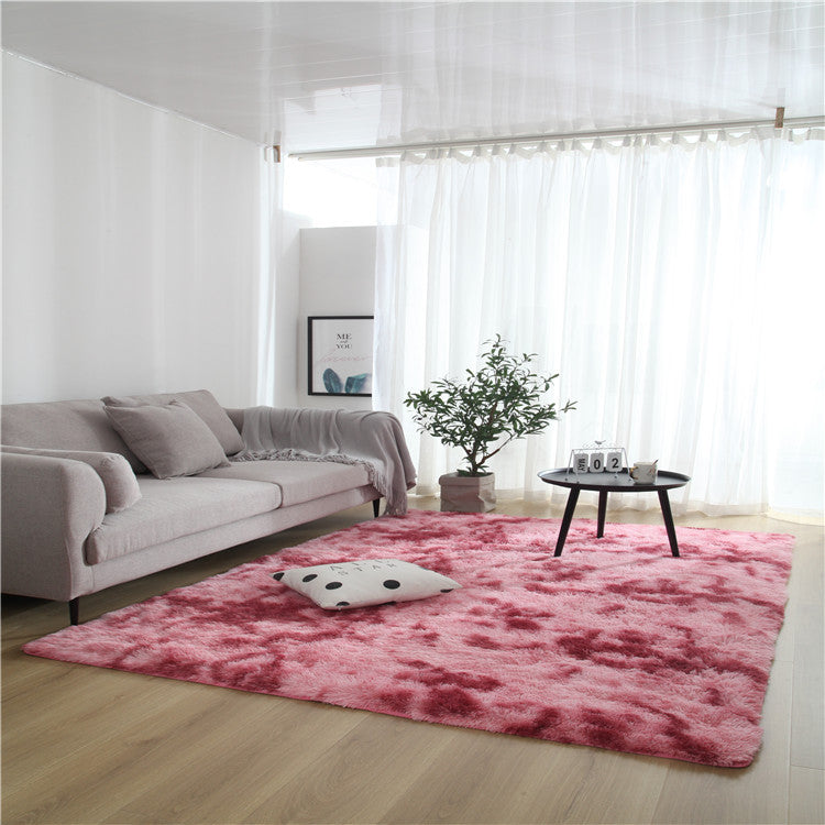 Luxury Gradient Faux Fur Rug – Soft Bedroom Bedside & Sofa Carpet