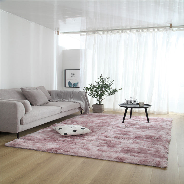 Luxury Gradient Faux Fur Rug – Soft Bedroom Bedside & Sofa Carpet