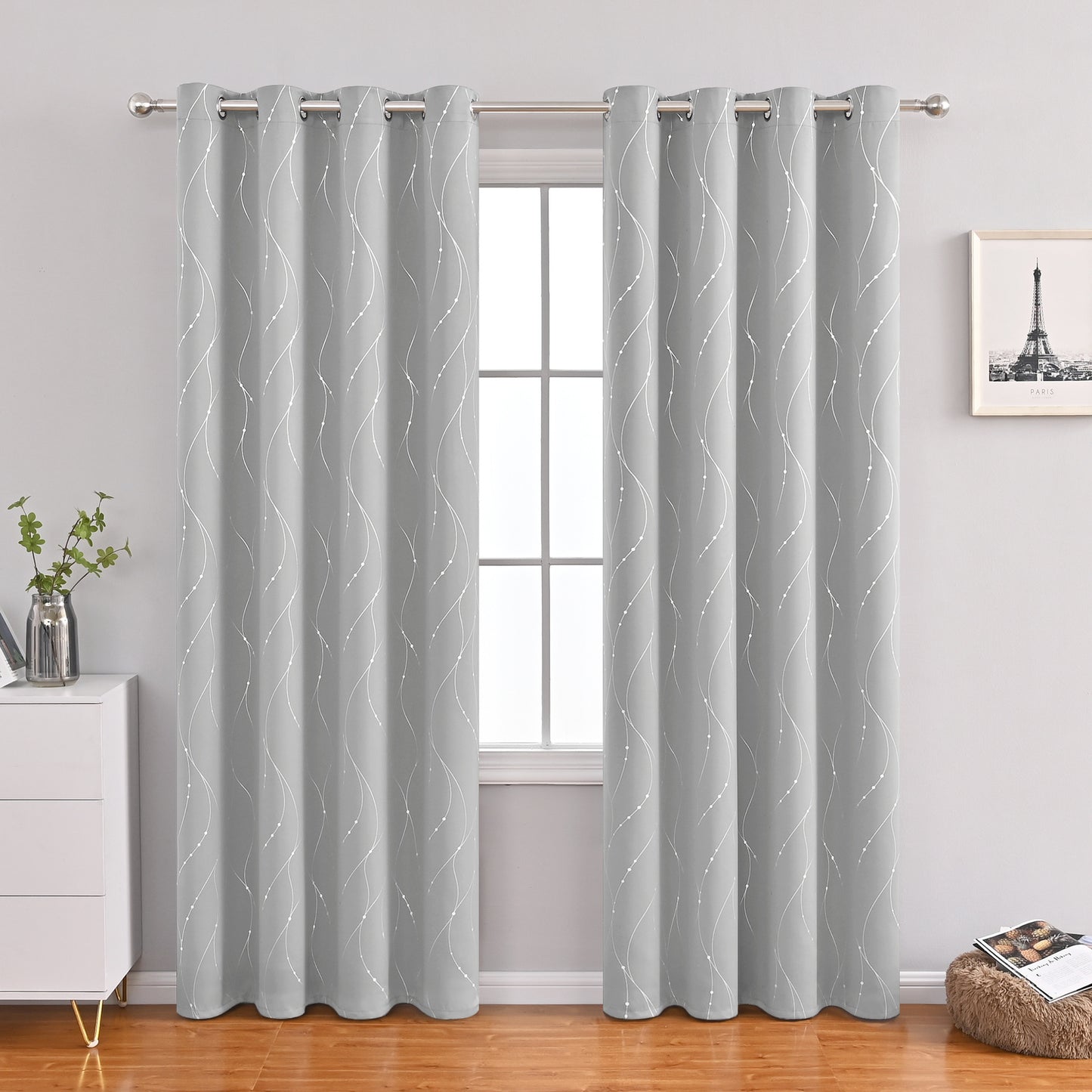Modern Minimalist Blackout Curtains – Decorative Room Darkening Window Drapes