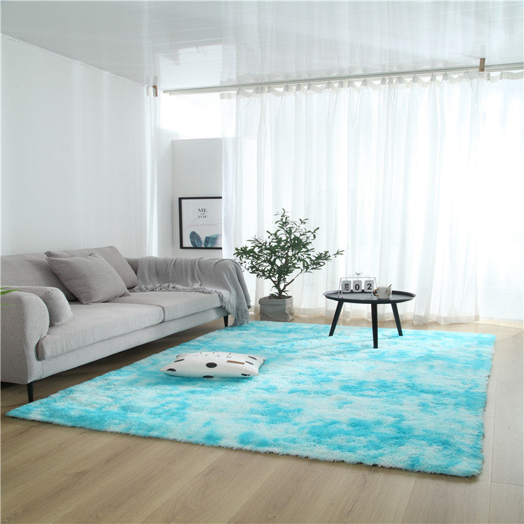 Luxury Gradient Faux Fur Rug – Soft Bedroom Bedside & Sofa Carpet