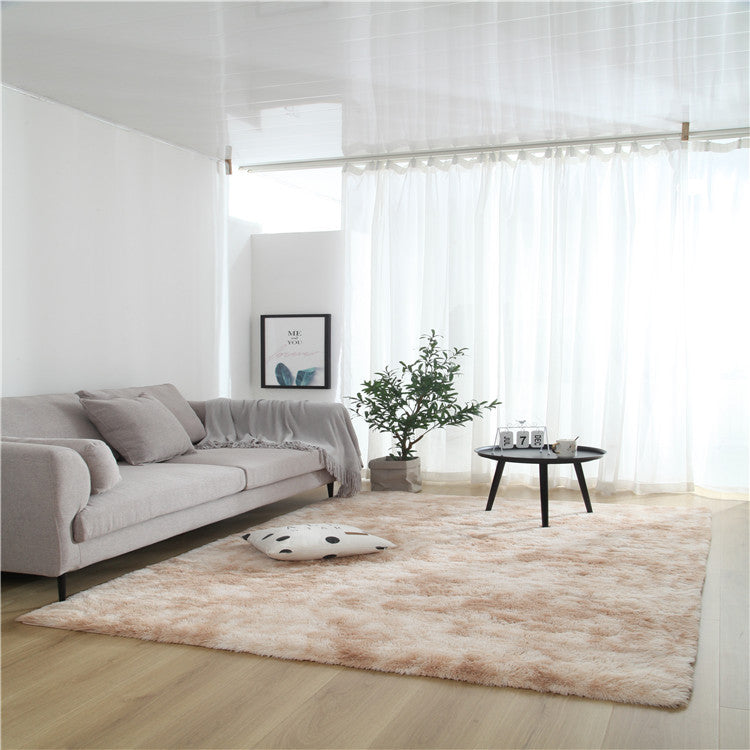 Luxury Gradient Faux Fur Rug – Soft Bedroom Bedside & Sofa Carpet