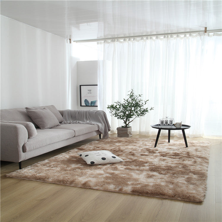 Luxury Gradient Faux Fur Rug – Soft Bedroom Bedside & Sofa Carpet