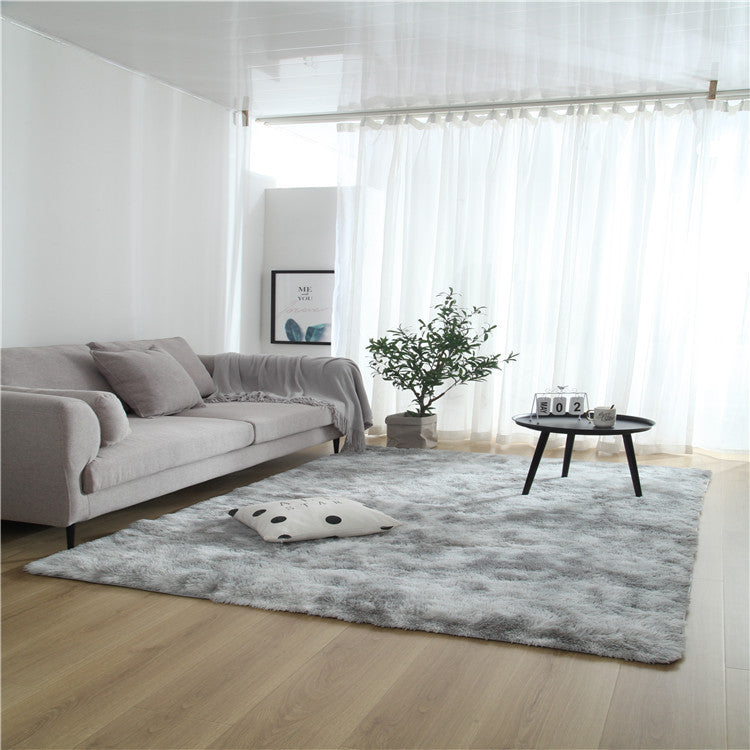 Luxury Gradient Faux Fur Rug – Soft Bedroom Bedside & Sofa Carpet