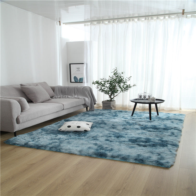 Luxury Gradient Faux Fur Rug – Soft Bedroom Bedside & Sofa Carpet