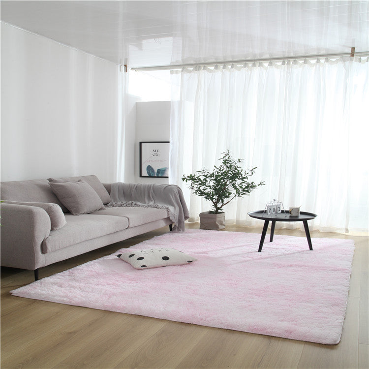 Luxury Gradient Faux Fur Rug – Soft Bedroom Bedside & Sofa Carpet