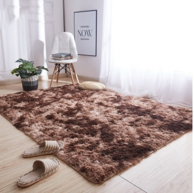 Luxury Gradient Faux Fur Rug – Soft Bedroom Bedside & Sofa Carpet