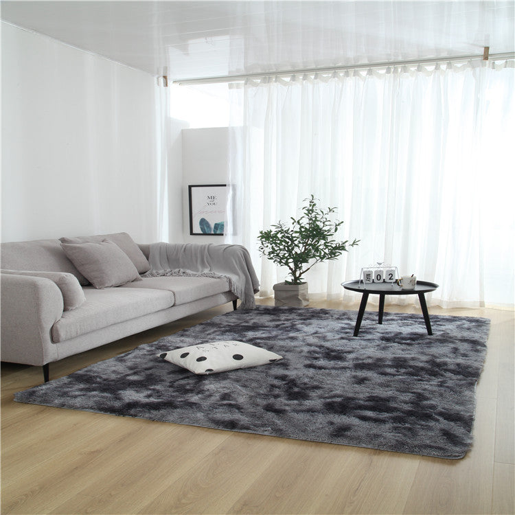Luxury Gradient Faux Fur Rug – Soft Bedroom Bedside & Sofa Carpet