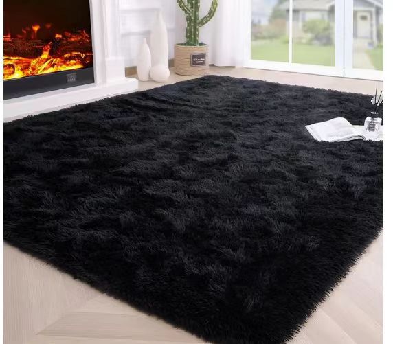 Luxury Gradient Faux Fur Rug – Soft Bedroom Bedside & Sofa Carpet